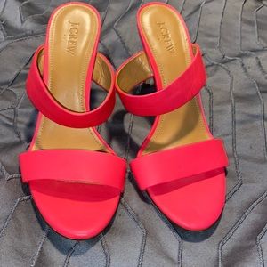 JCrew Pink Heel Strappy Slide